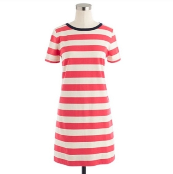 J. Crew Rugby Stripe Dress In Pink XS - Picture 2 of 9